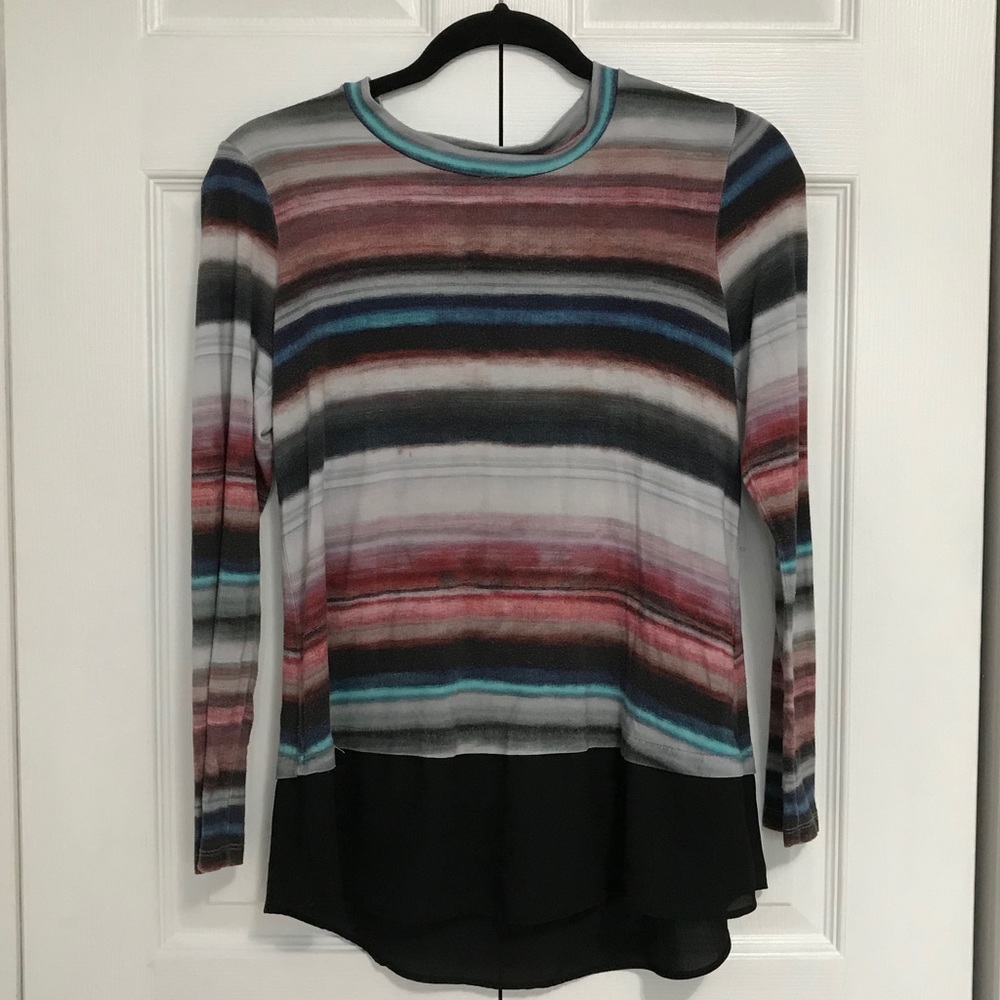 Karen Kane Women’s Long Sleeve Striped Shirt